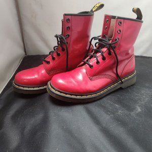 Red Lace Up Doc Martins